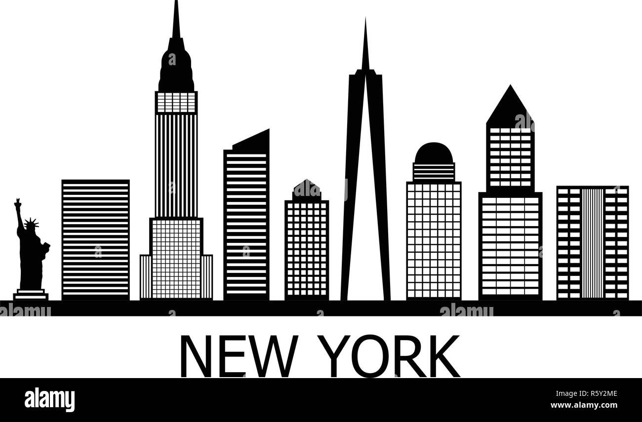 New York skyline on white background Stock Vector Image & Art Alamy