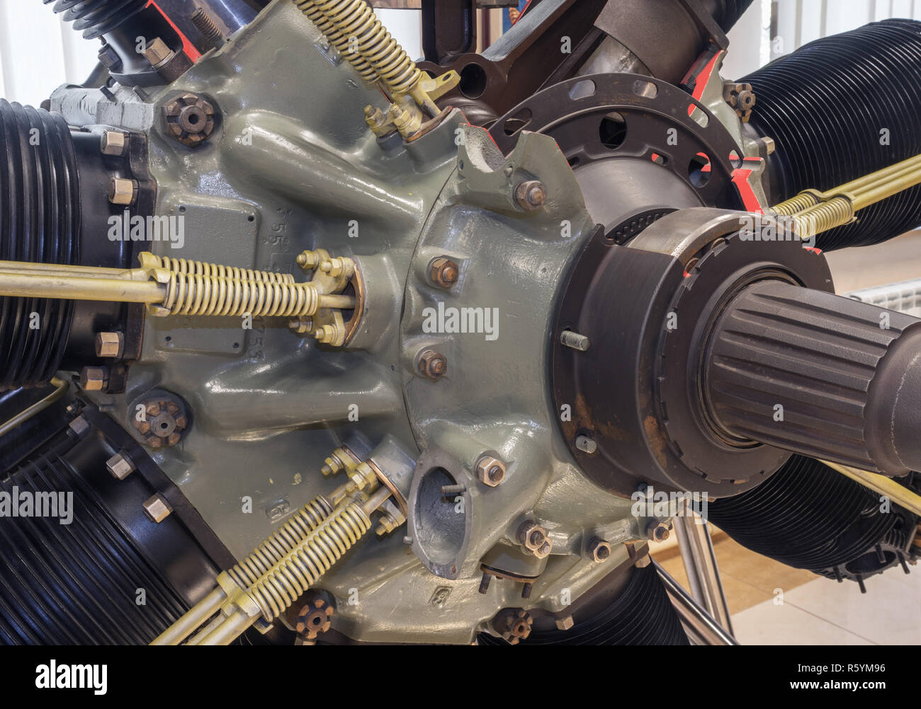 piston aircraft engine Stock Photo Alamy