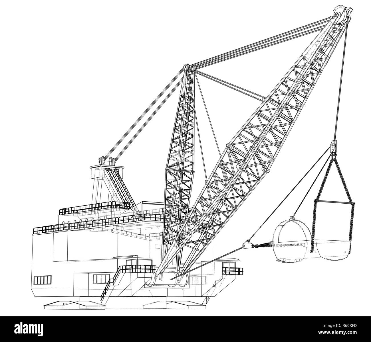 Dragline walking excavator Stock Photo Alamy