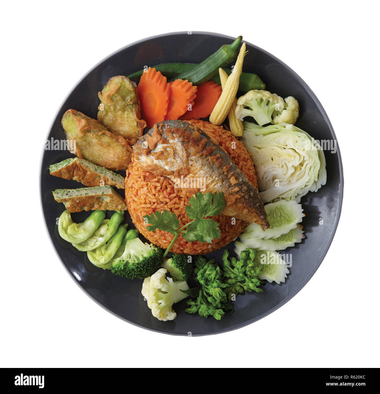 Rice with Thai Chilli Paste and Mixed Vegetable (Mix Stock Photo Alamy