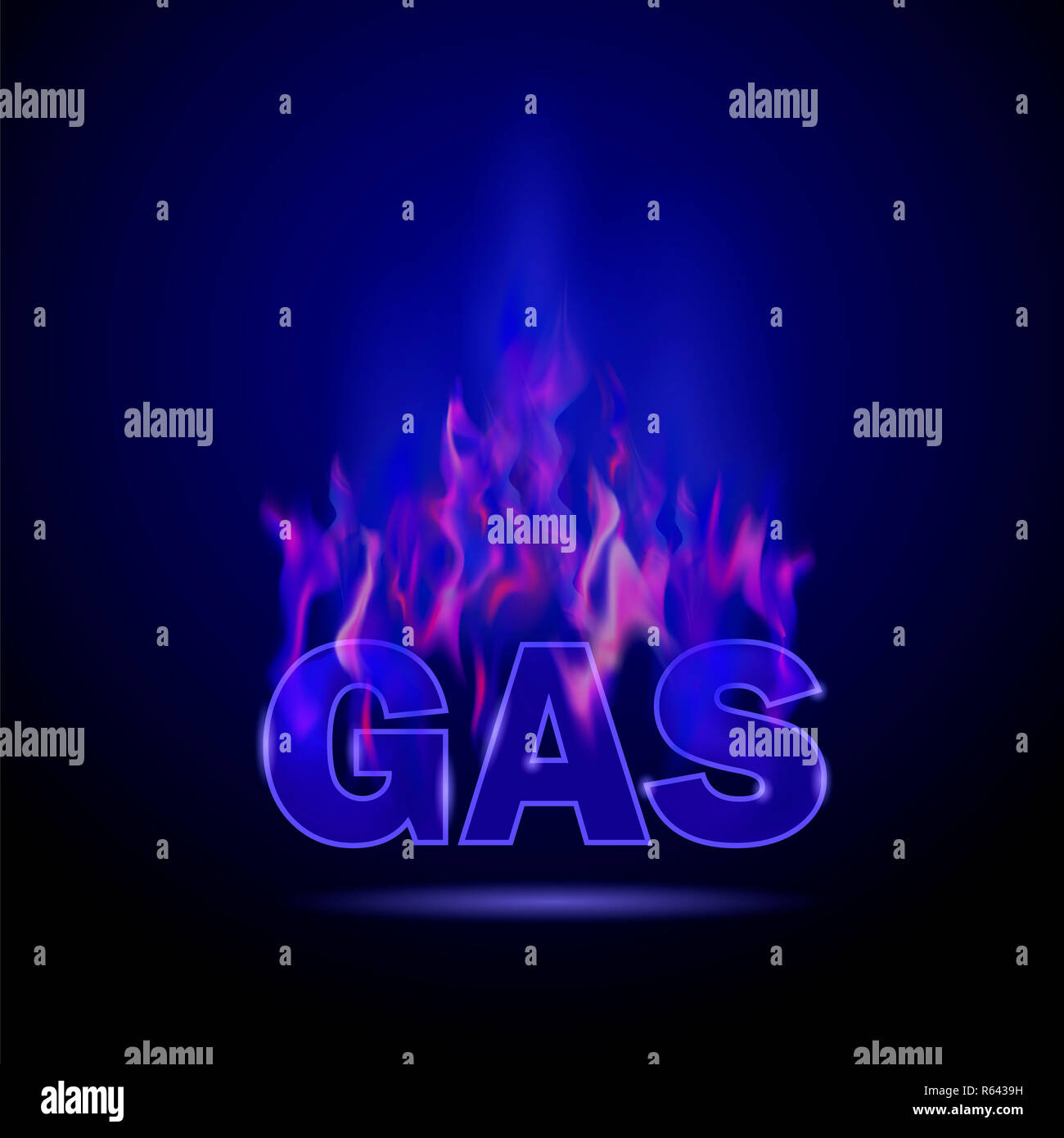 Gas Burning Fire Stock Photo Alamy