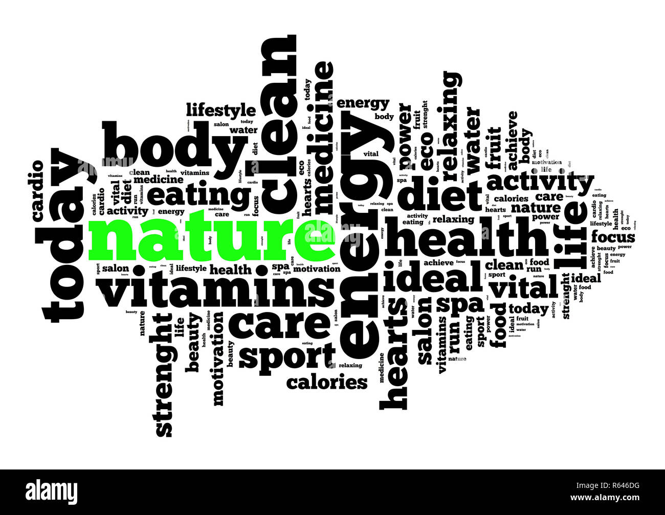 Nature word cloud concept Stock Photo Alamy
