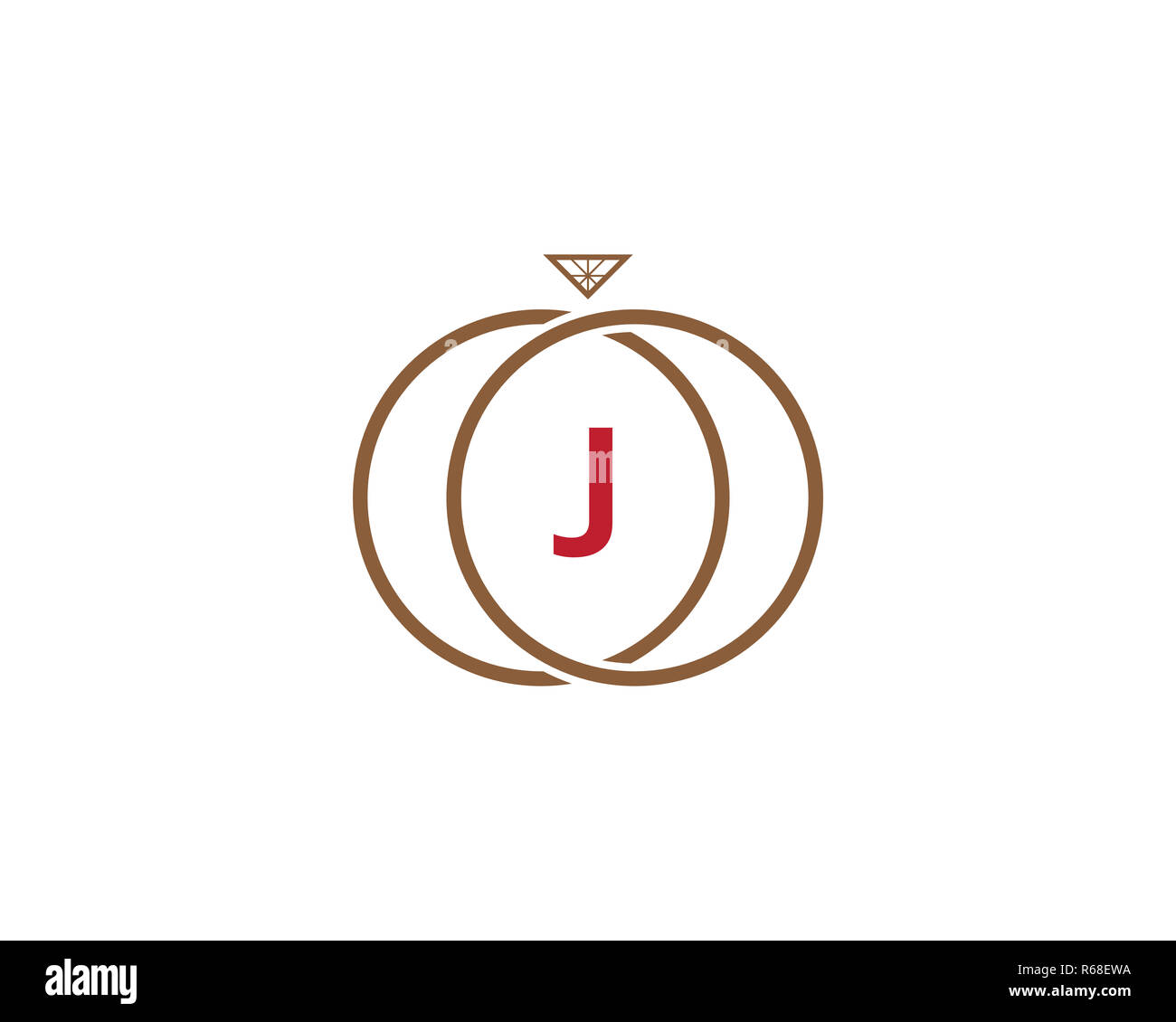 j letter ring diamond logo Stock Photo Alamy