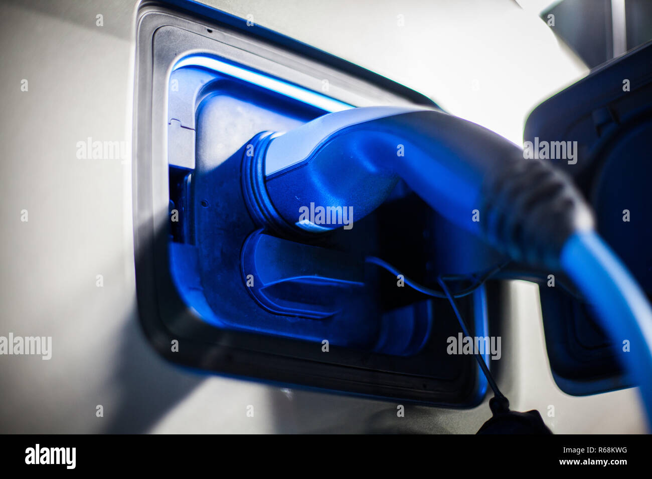 Electric car charging Stock Photo Alamy