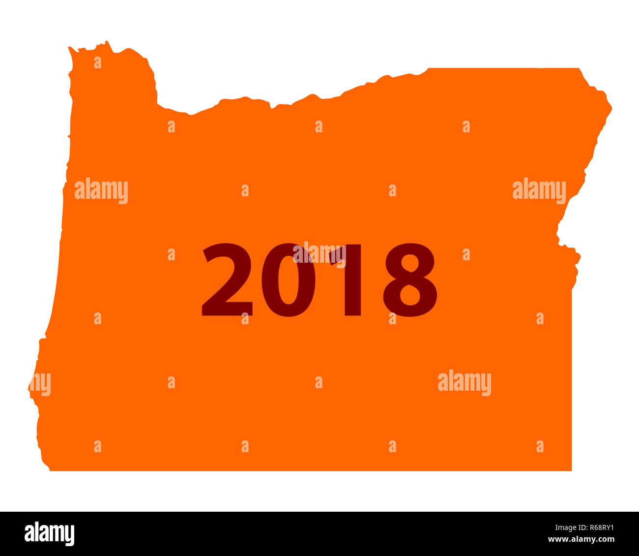 map of oregon 2018 Stock Photo Alamy