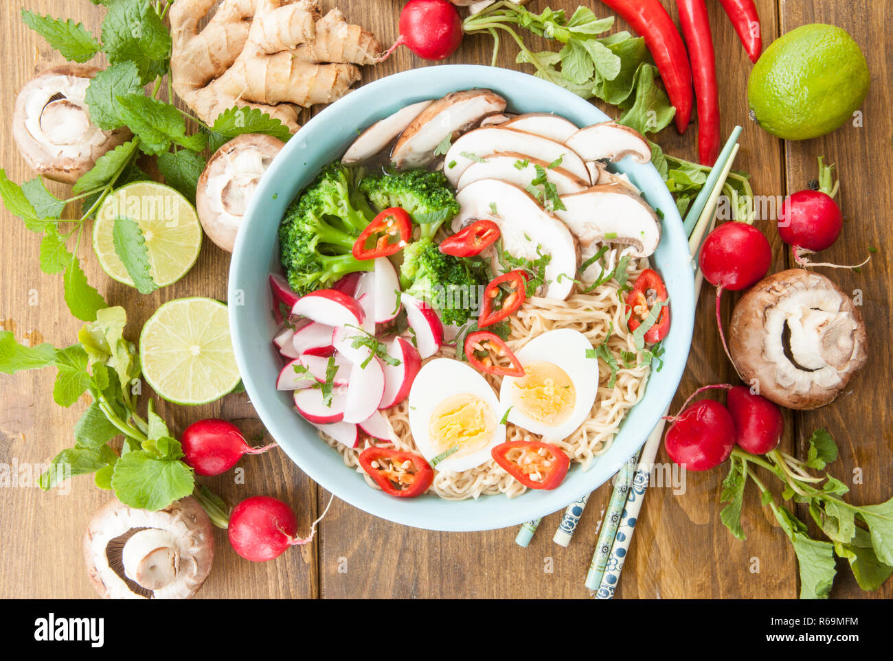Asian Noodle Soup Stock Photo Alamy