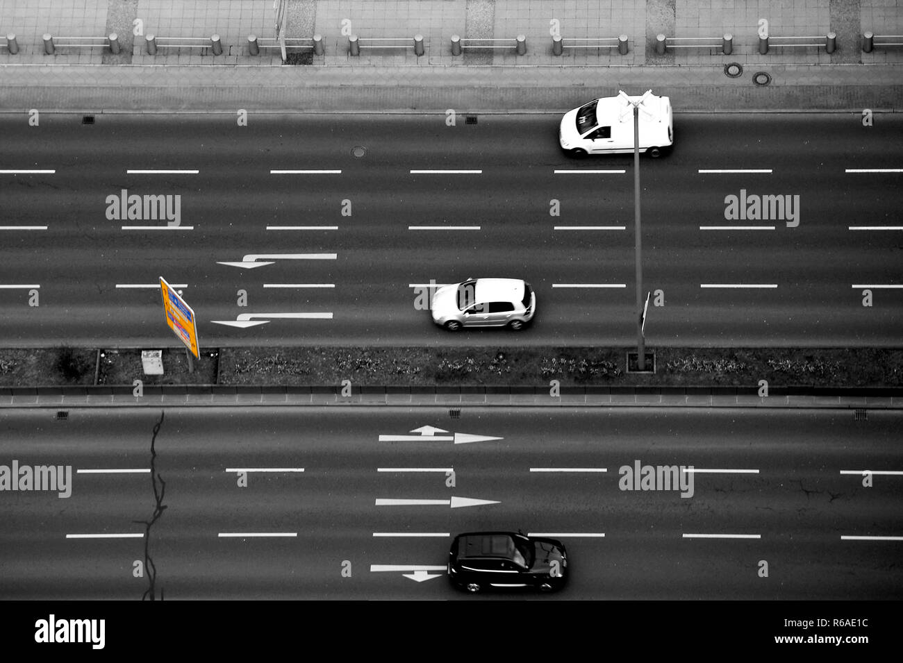 Multiple Lane Road Stock Photo - Alamy