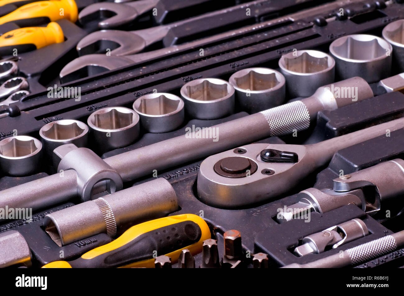 Wrench Socket Tool Box Stock Photo Alamy