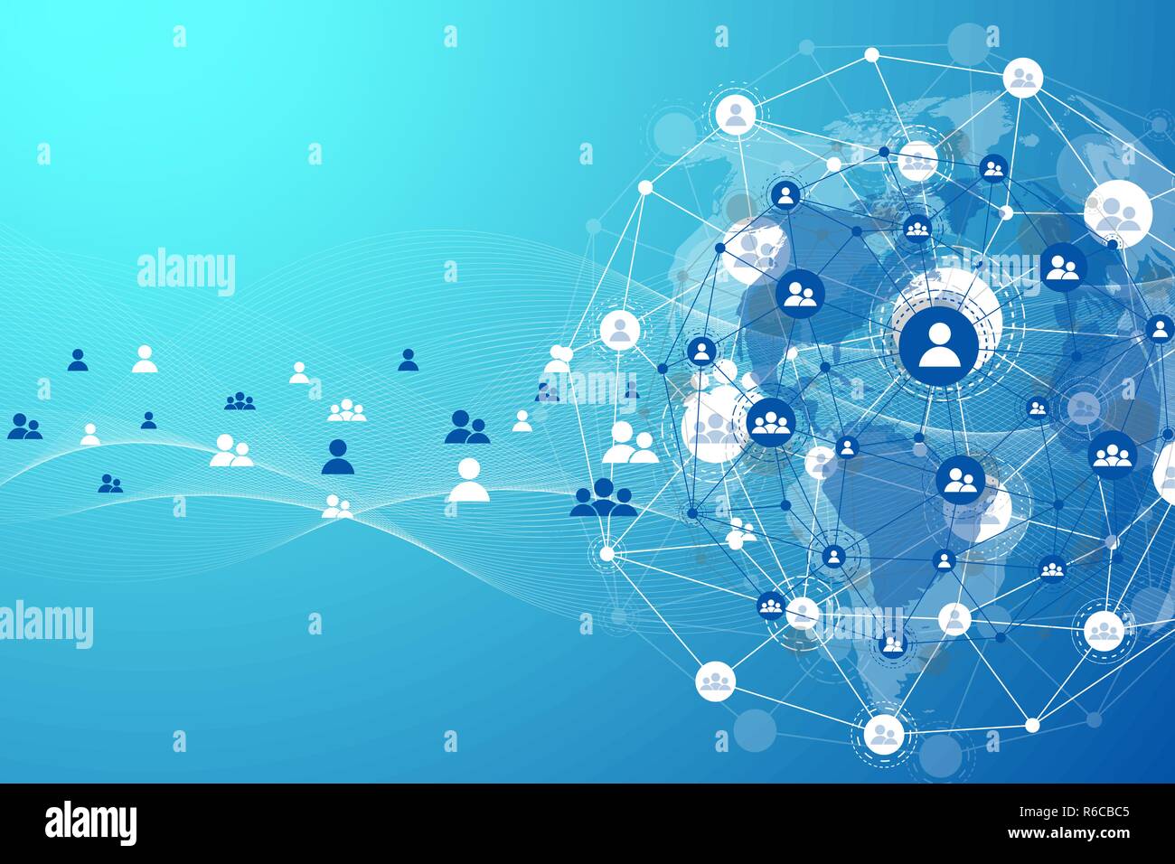 Global structure networking and data connection concept