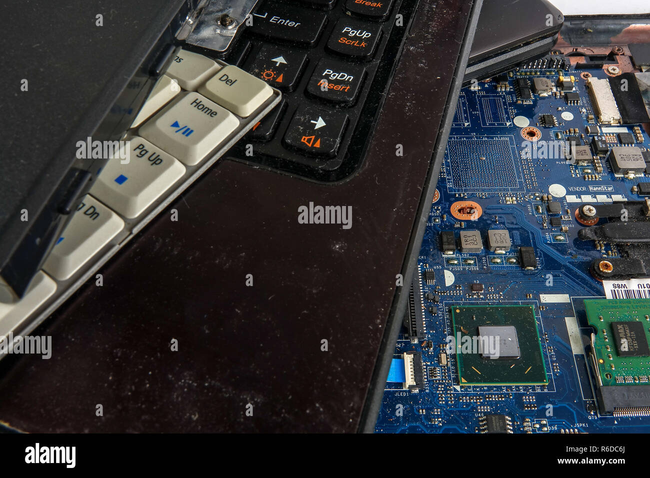 Obsolete laptops isolated on white Stock Photo Alamy