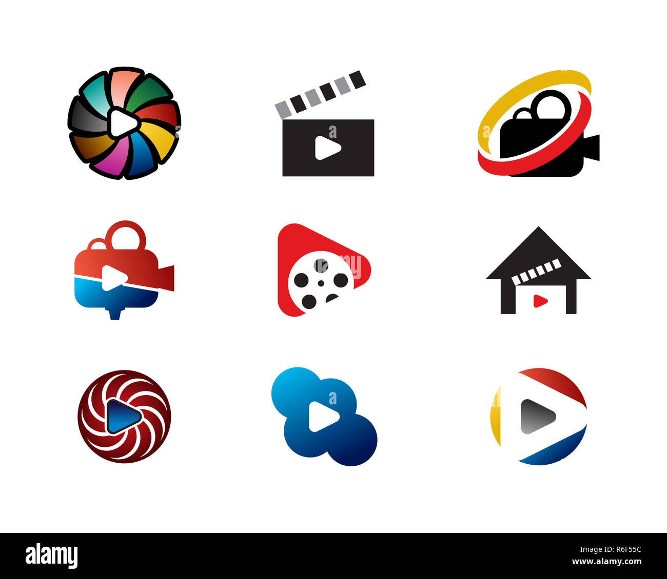 movie logo collection Stock Photo Alamy