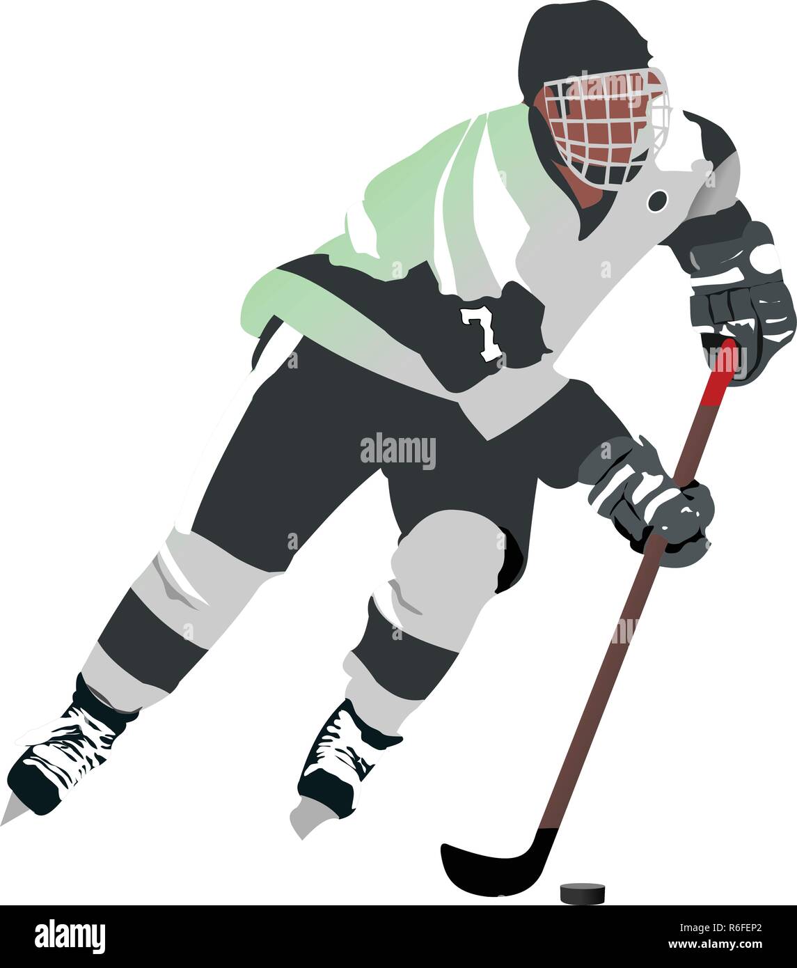 Ice hockey player. Vector illustration Stock Vector Image & Art Alamy