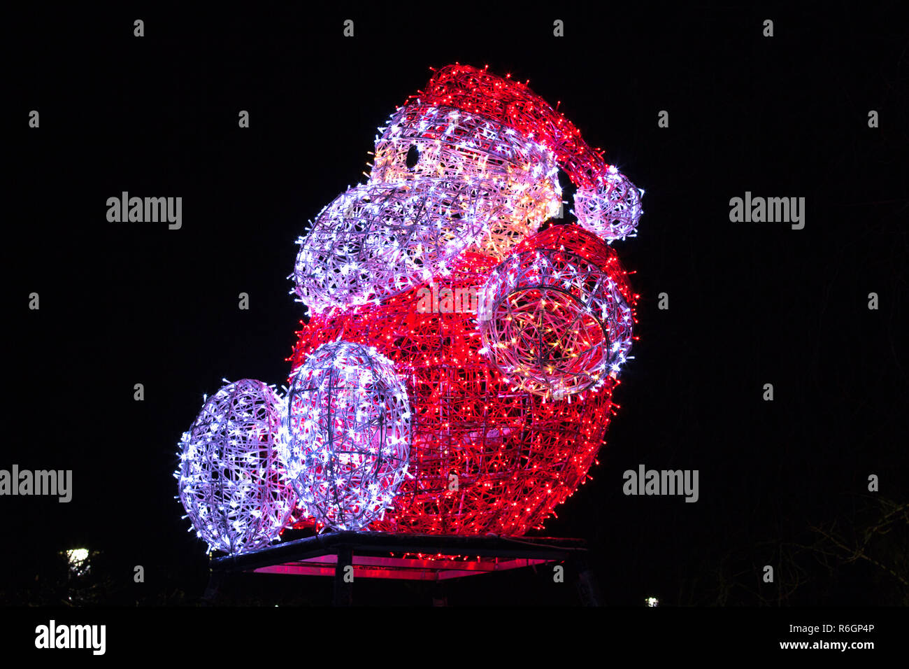Fairground Wheel & Christmas Lights Stock Photo Alamy