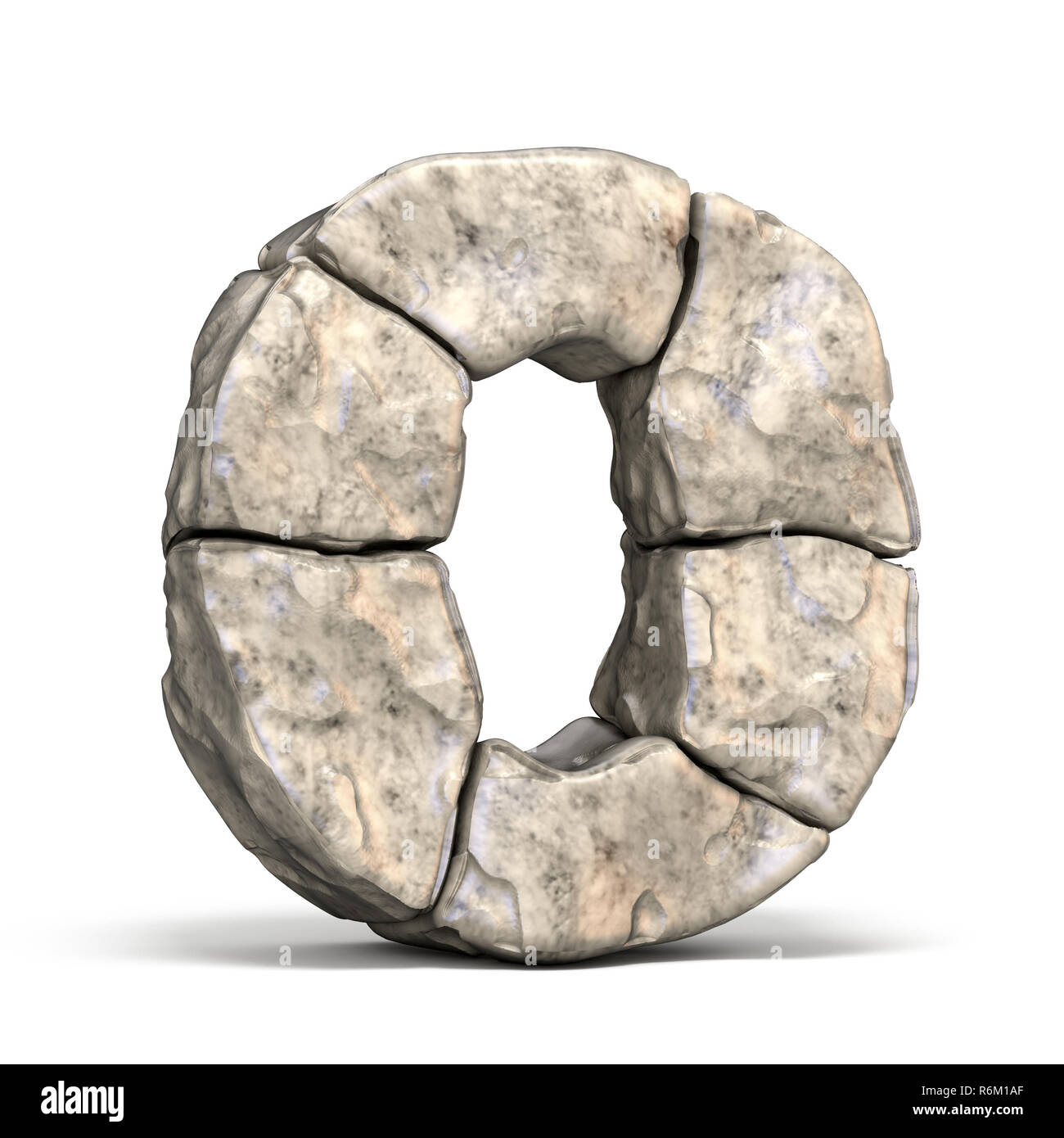 Stone font letter O 3D Stock Photo - Alamy