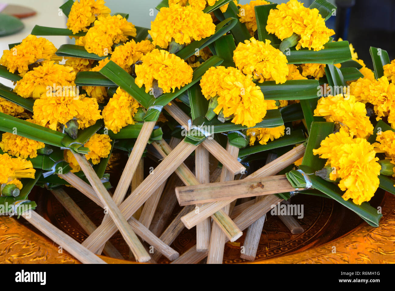flower used for prayer Stock Photo Alamy