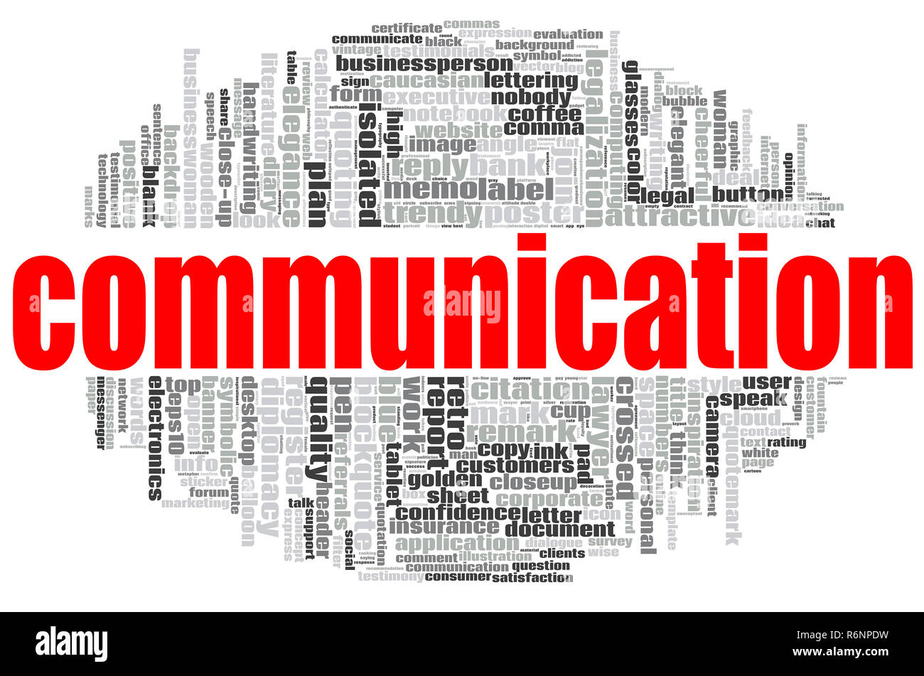 Communication word cloud Stock Photo Alamy