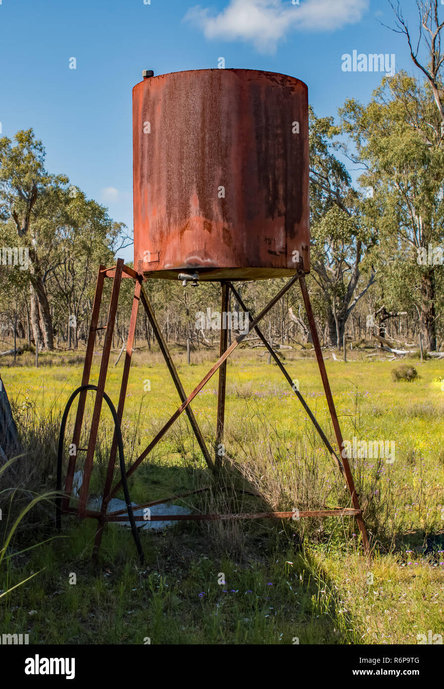 Old rusty fuel tank Stock Photo Alamy