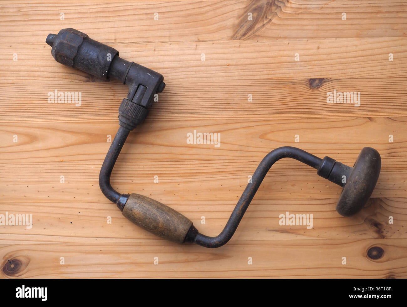 oldfashioned hand drill Stock Photo Alamy