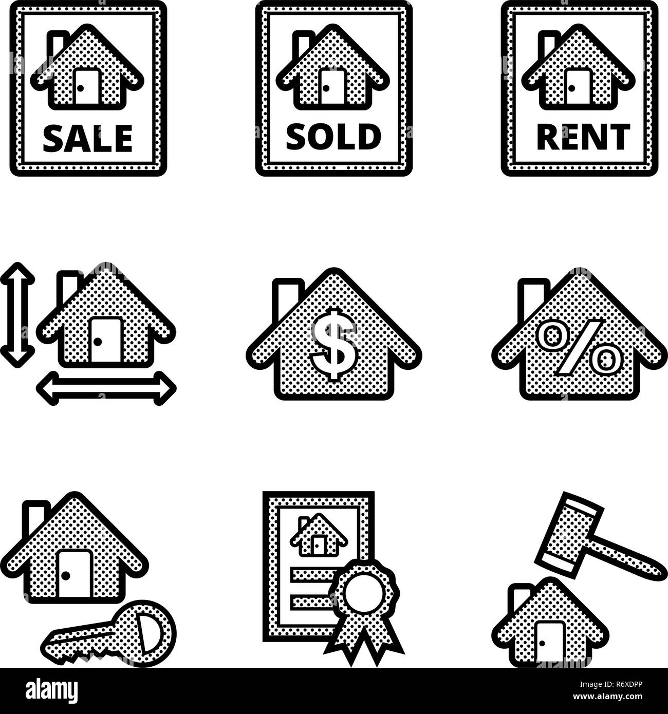 Real State House Sale Process Line Stock Vector Image & Art Alamy