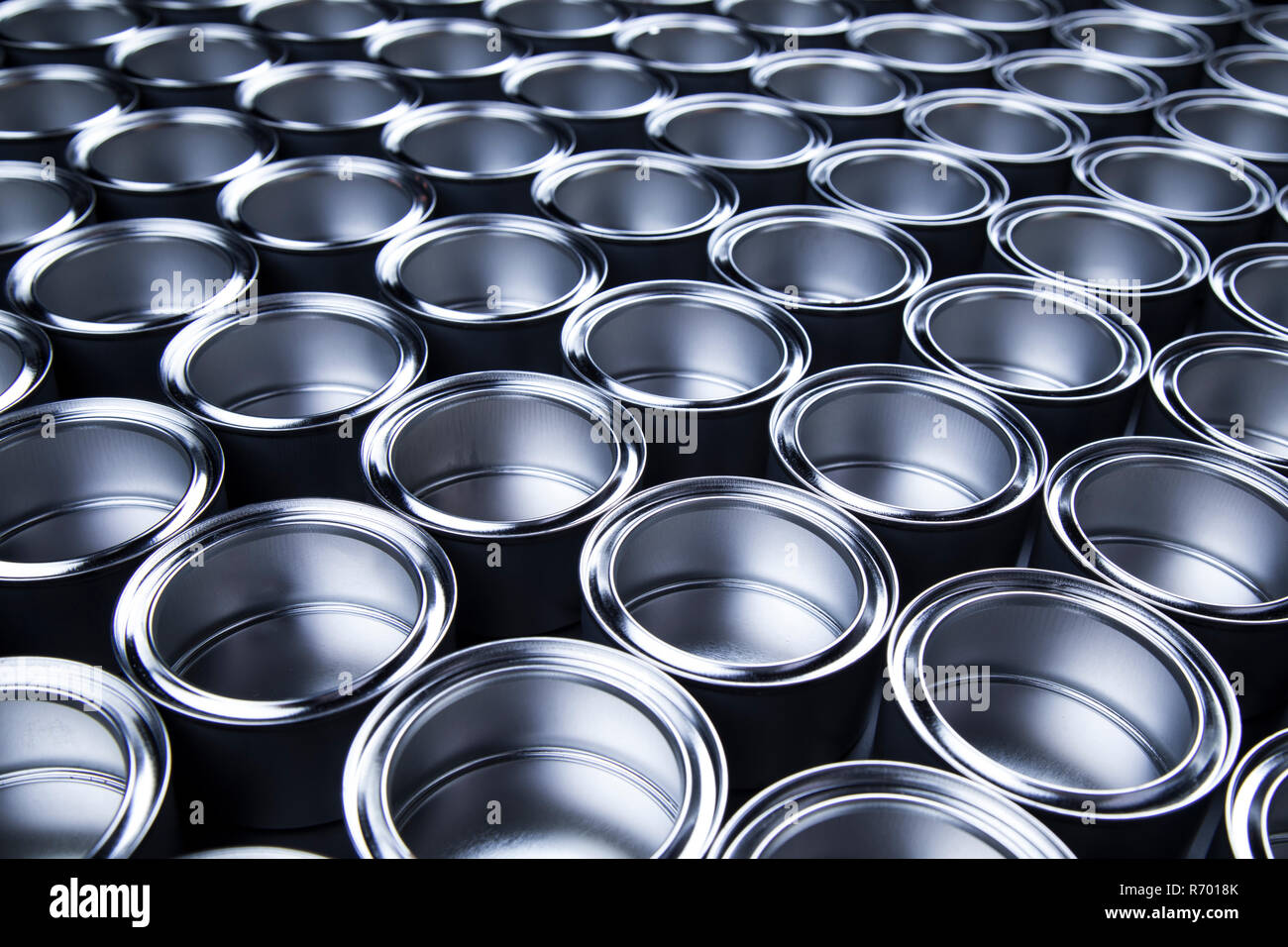 Metal tin paint cans Stock Photo Alamy