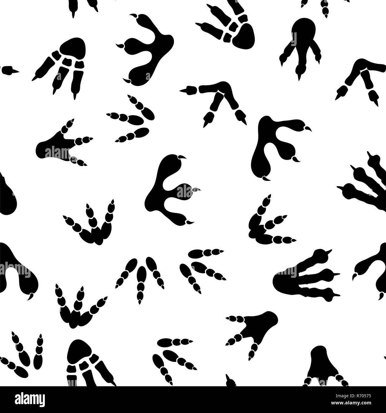 Dinosaur foot print illustration hi-res stock photography and images