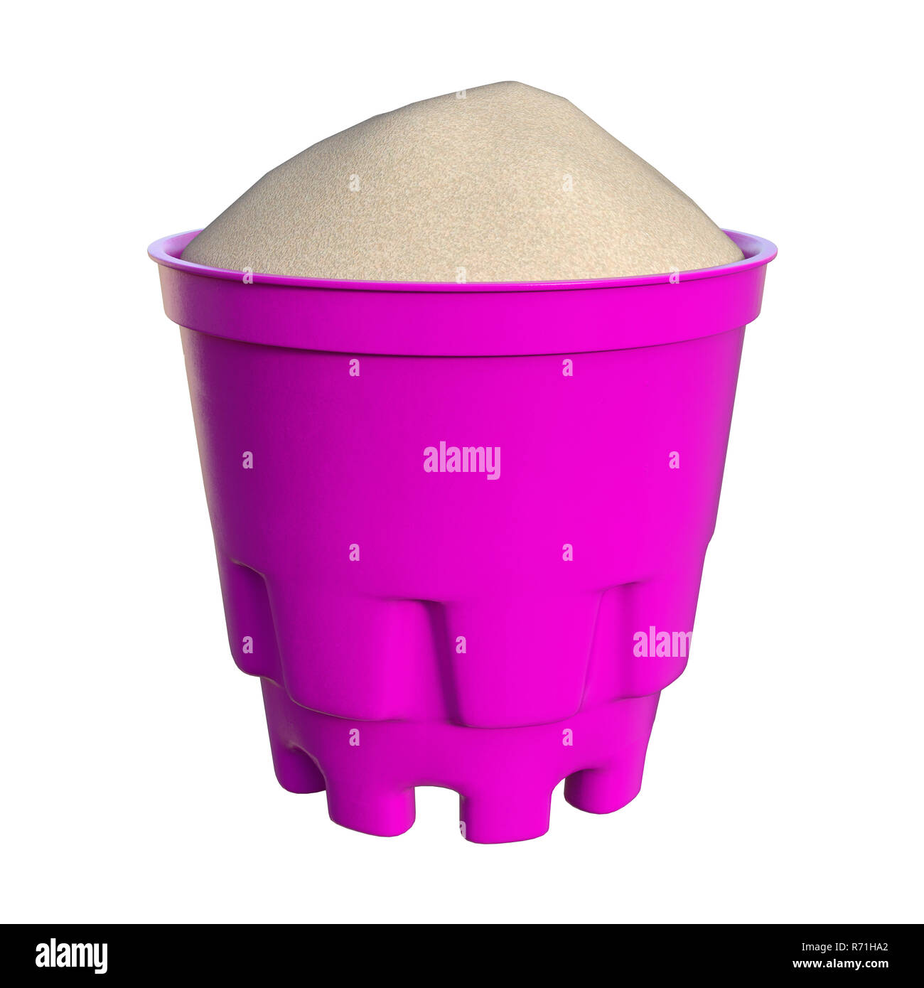 3D Rendering Pink Bucket on White Stock Photo Alamy
