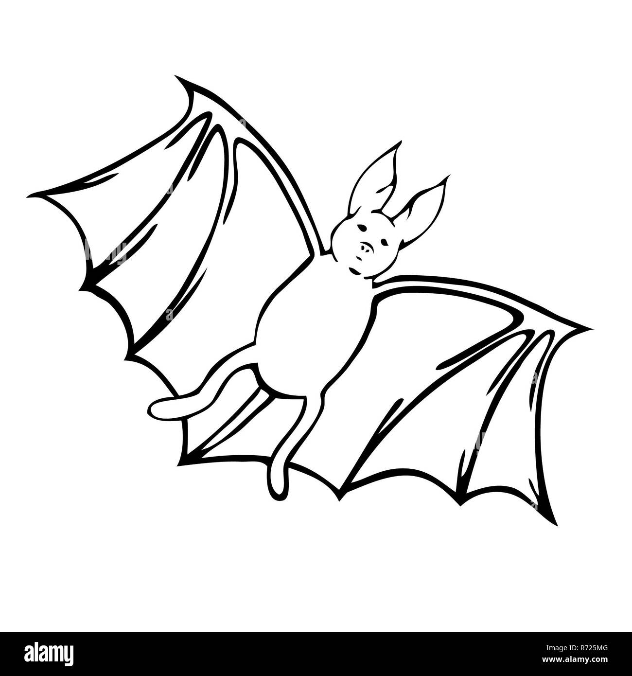 hand drawn bat Stock Photo Alamy