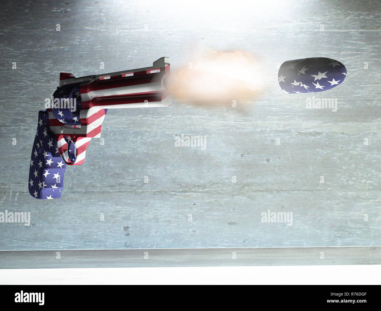 USA Gun Fires Bullet Stock Photo Alamy