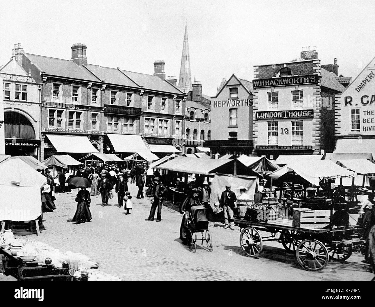 Market Place, Grantham Stock Photo Alamy