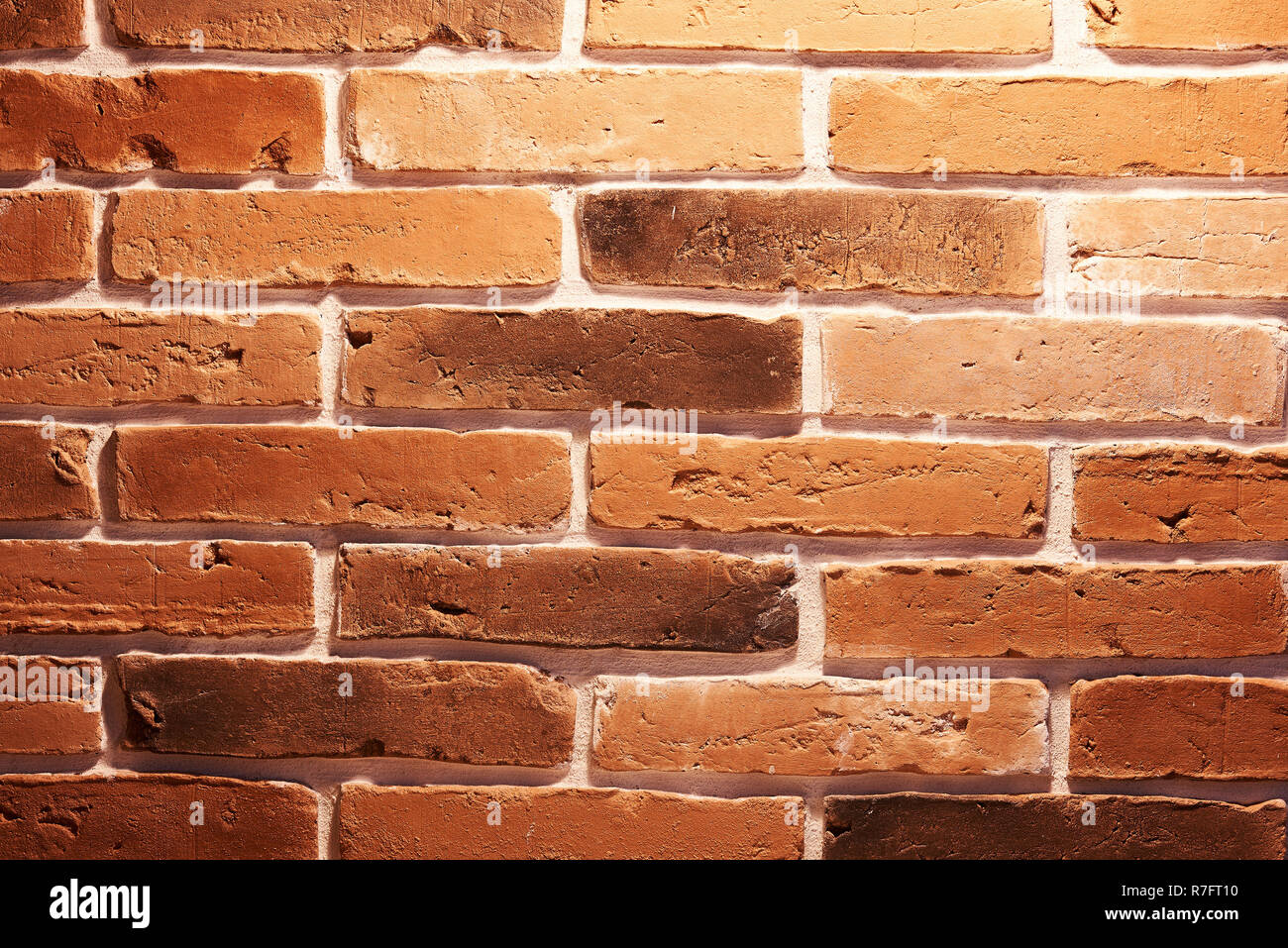 Red brick wall surface. Aged clean brick wall Stock Photo Alamy