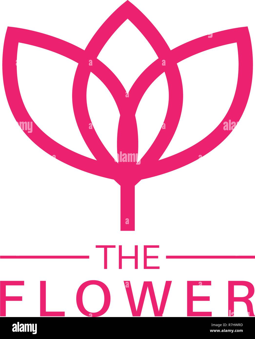 Pink flower logo design template vector Stock Vector Image & Art Alamy