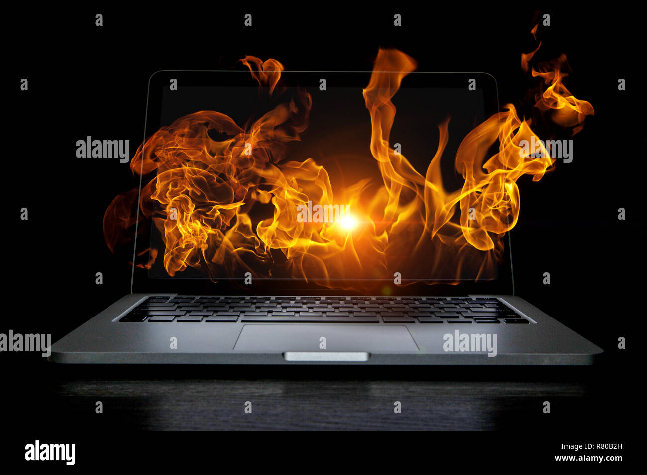 Laptop problem or break. Mixed media Stock Photo Alamy