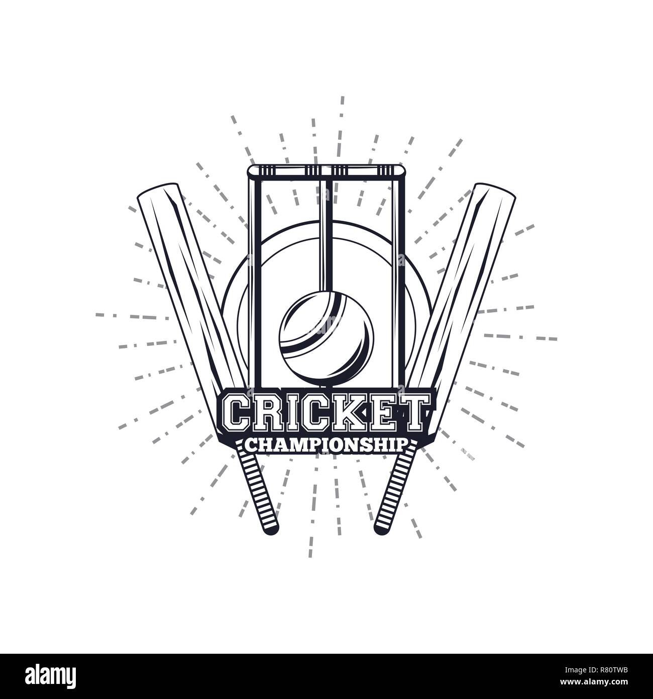 Cricket bat and ball at home Stock Vector Images Alamy