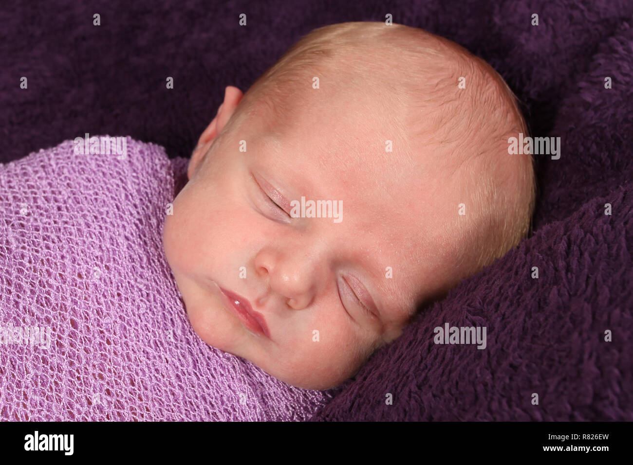 Sleeping new born baby boy hospital hires stock photography and images
