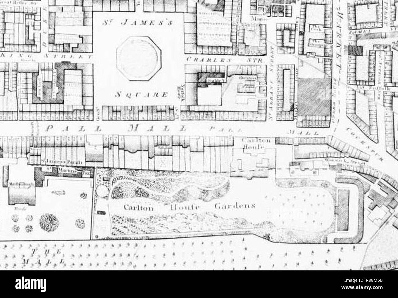 Carlton House map Stock Photo Alamy