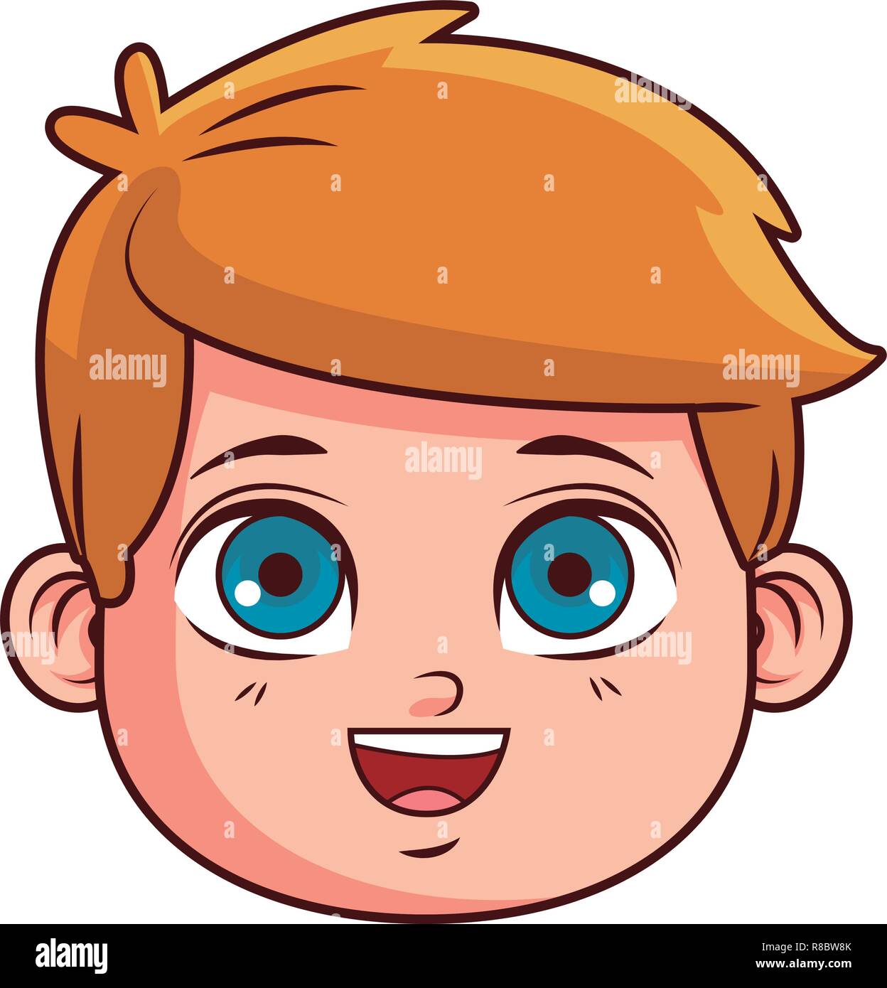 cute boy face cartoon Stock Vector Image & Art Alamy