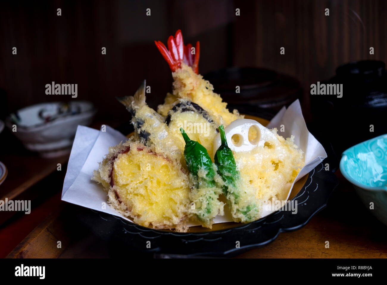 Mixed tempura plate Stock Photo Alamy
