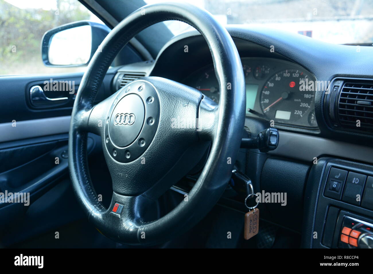 Audi A4 B5 steering wheel Stock Photo Alamy