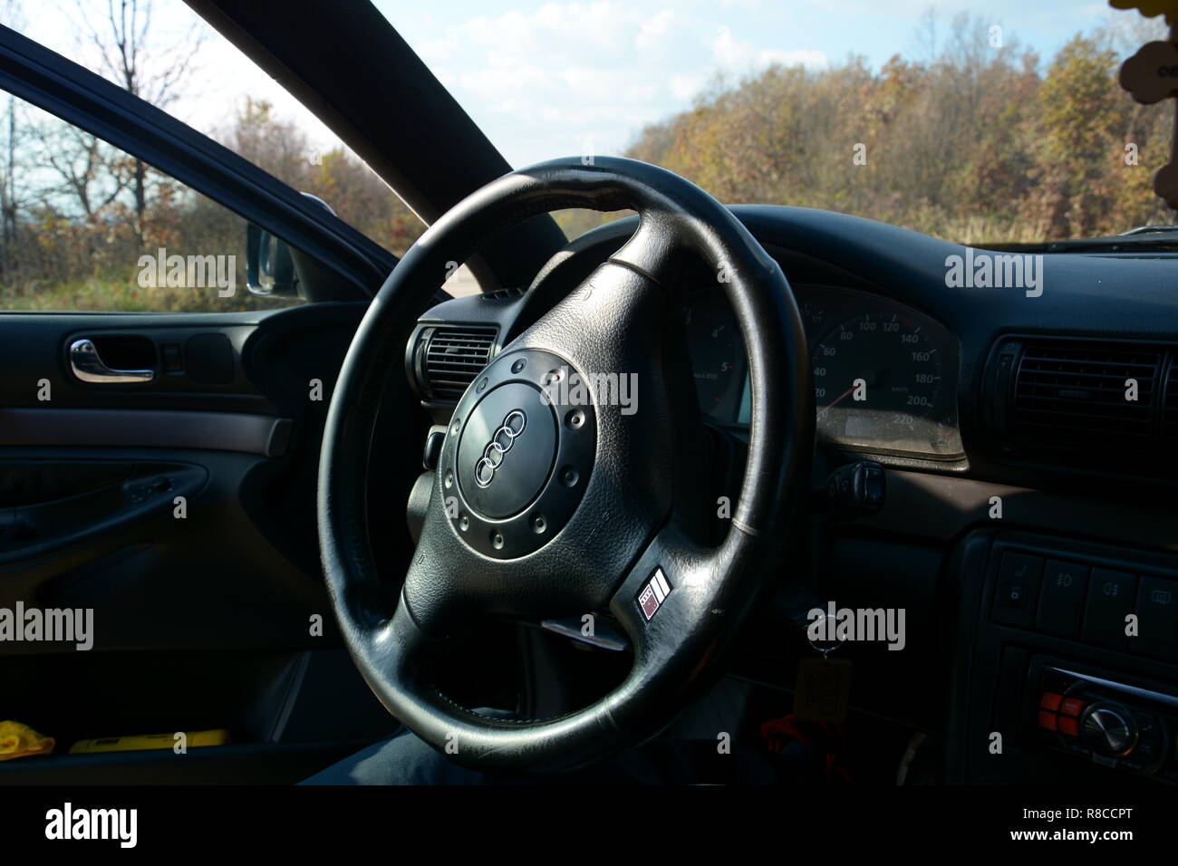 Audi A4 B5 steering wheel Stock Photo Alamy
