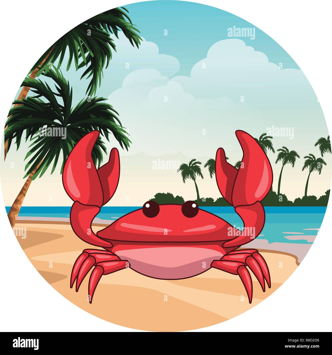 Crab beach animals cartoon Stock Vector Image & Art Alamy