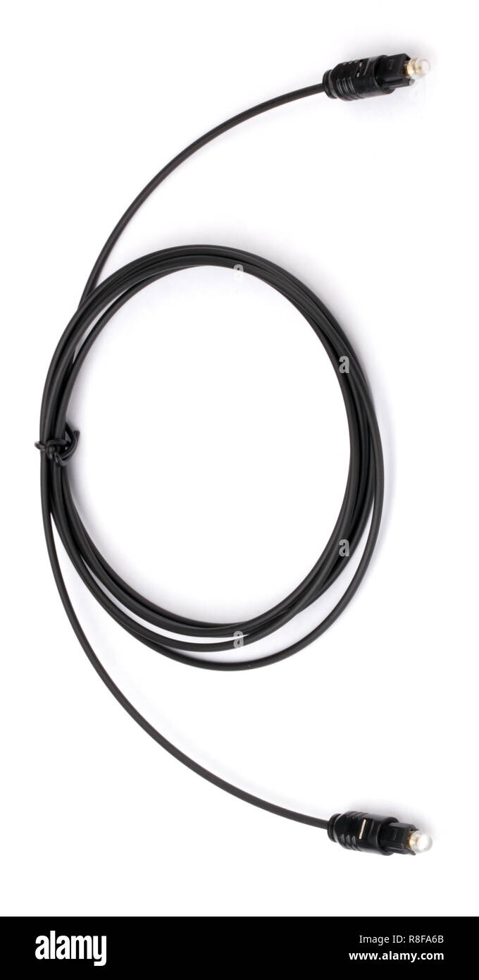 Black optical cable Stock Photo Alamy