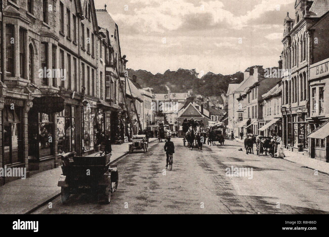 Fore street okehampton 1919 Stock Photo Alamy