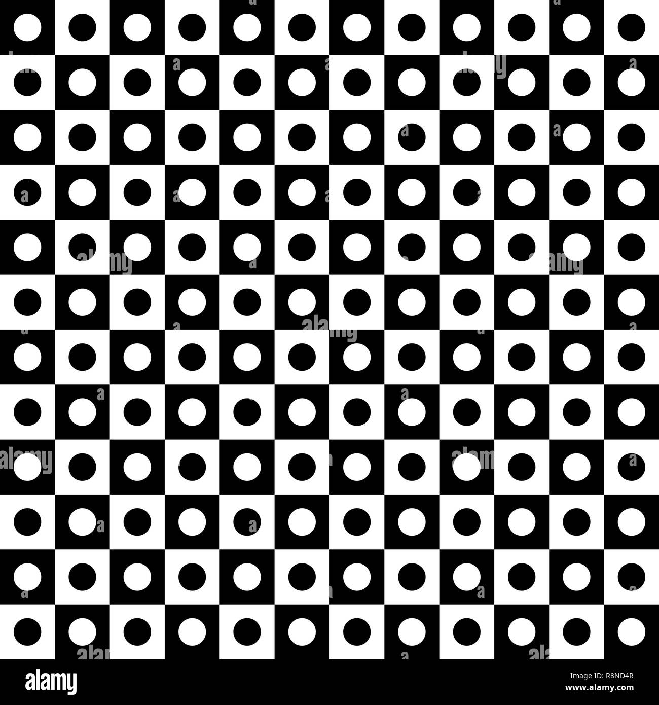 Black and white checkered seamless pattern. Endless background Stock
