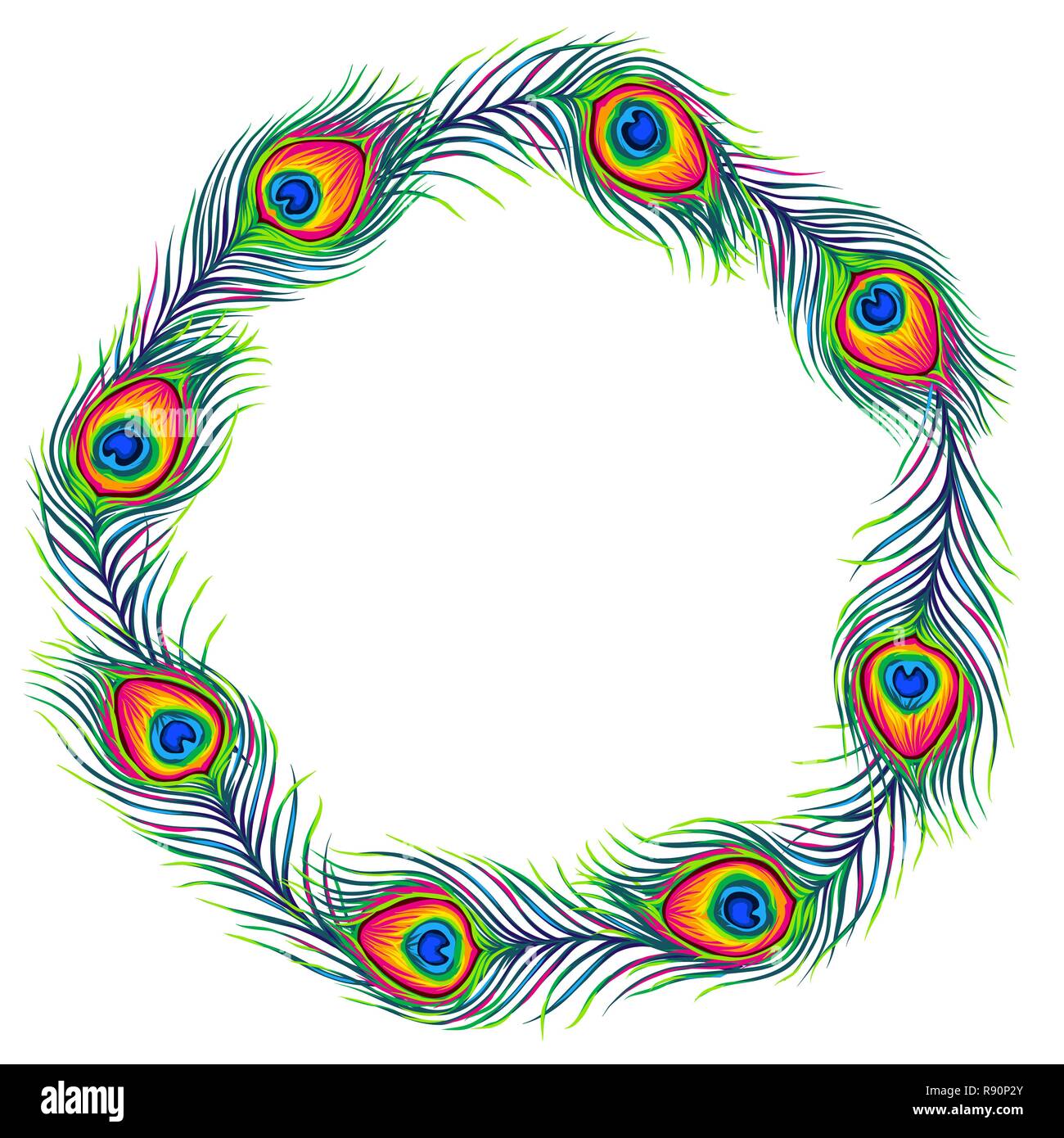 Peacock Border Vector