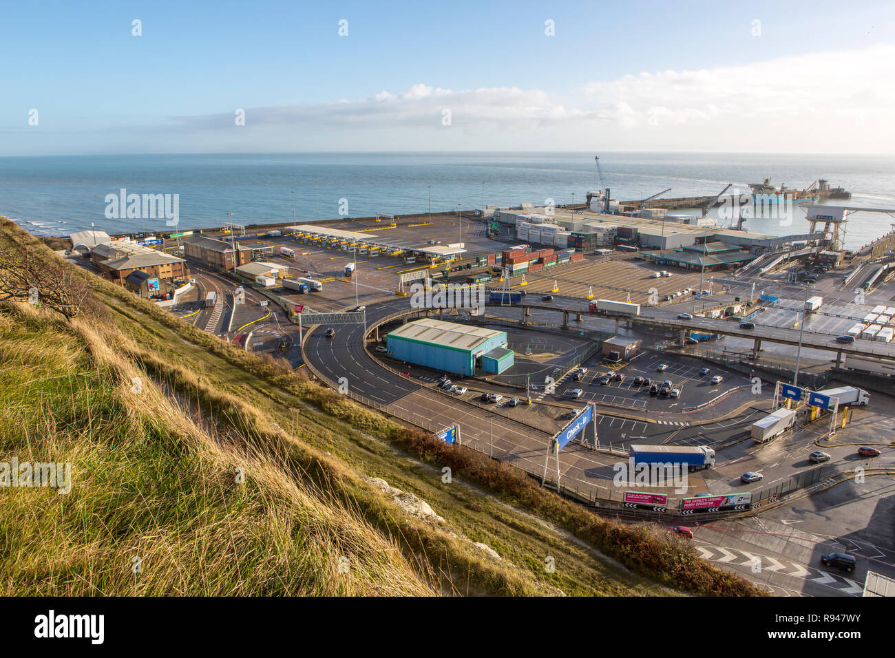 Dover car ferry docks Stock Photo Alamy