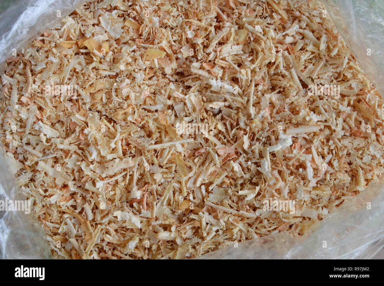 sawdust in plastic bag Stock Photo Alamy
