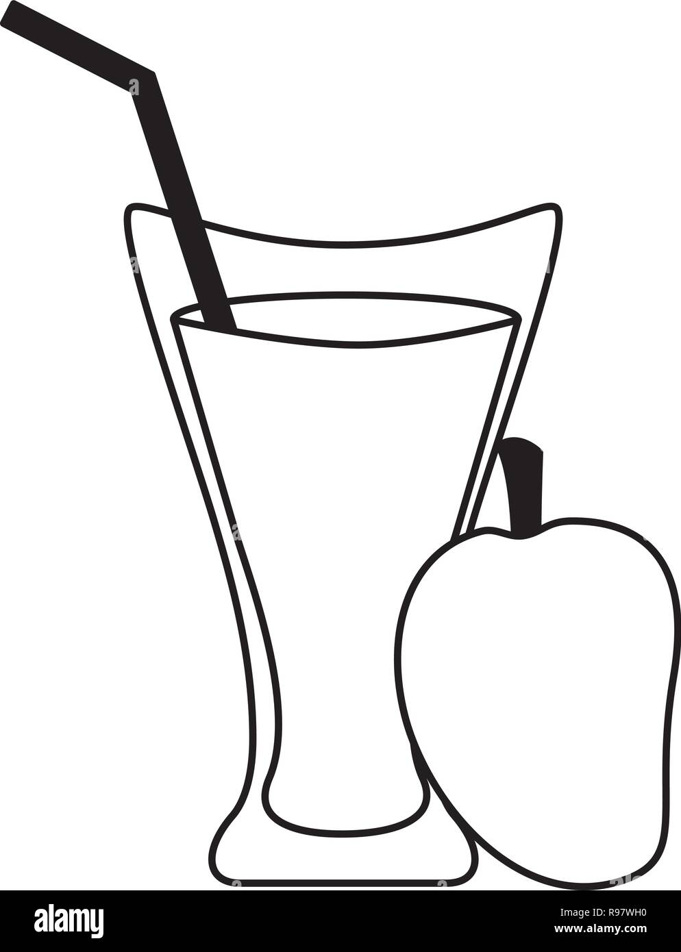 mango juice cup with straw vector illustration Stock Vector Image & Art