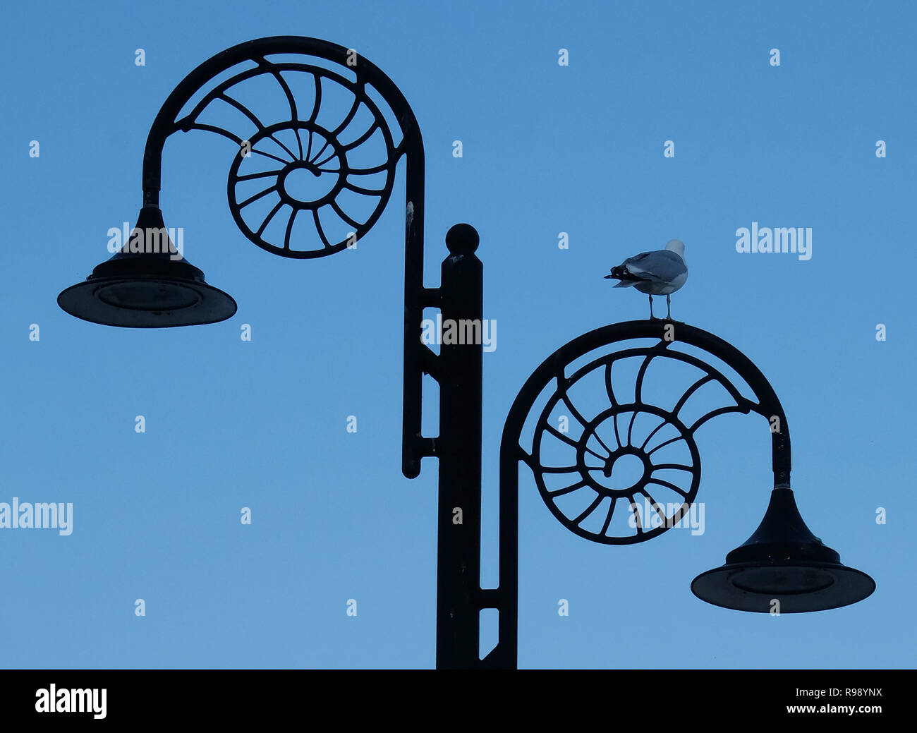 lyme regis lamp post Stock Photo Alamy