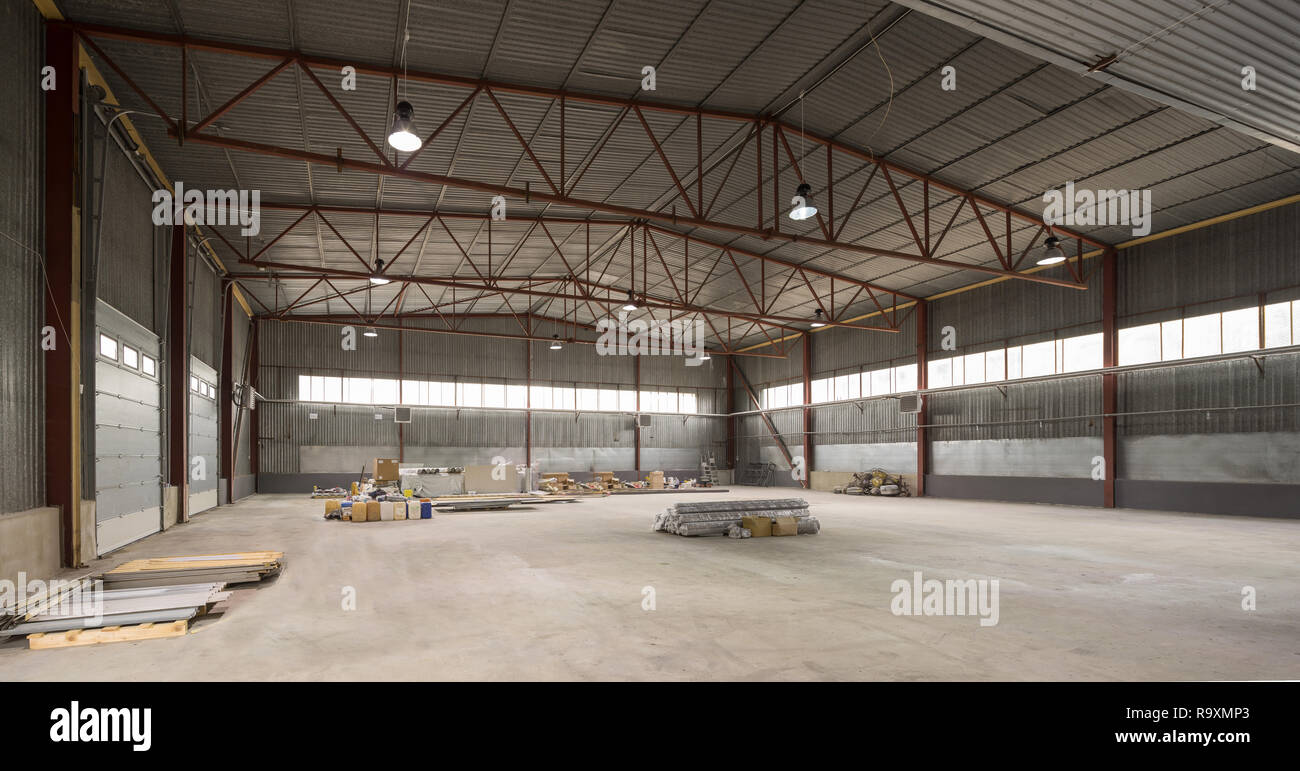 Hangar for storage. Industrial warehouse Stock Photo Alamy