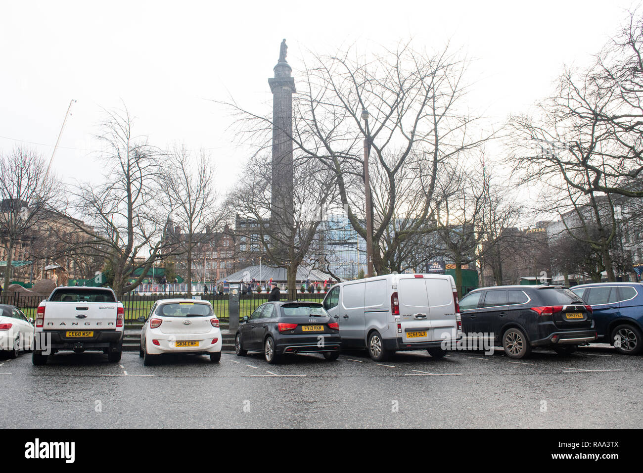 St Andrew Square Parking Stock Photo Alamy